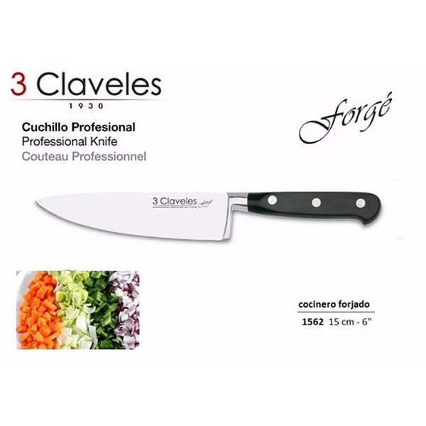 Cuchillo de Pan 3 Claveles 20cm Forge - Bazar Del Cocinero